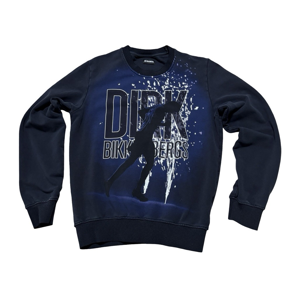 Dirk Bikkembergs Men's Soccer Player Logo Sweatshirt Size Large 21 x 26